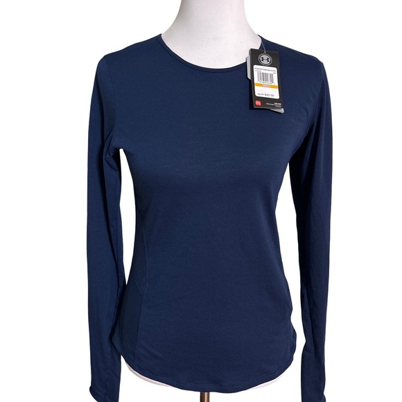 Threadborne Women's Navy Long Sleeve Top - Picture 1 of 5